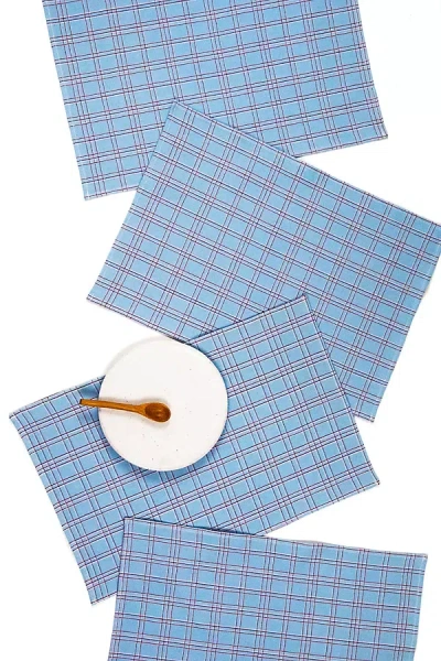ARCHIVE NEW YORK CHIAPAS LIGHT BLUE PLACEMATS, SET OF 4 