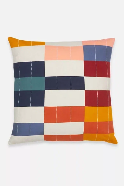 Shop Anchal Multi Check Throw Pillow In Multicolor