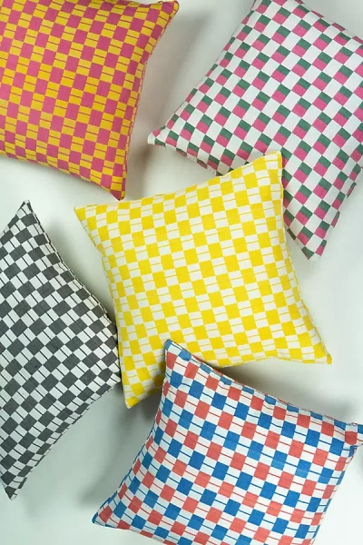ARCHIVE NEW YORK CHECKERED SUZANI PILLOW 