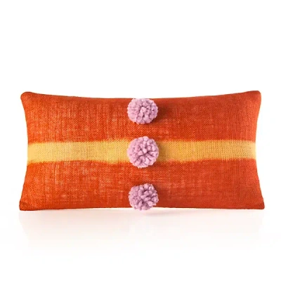 Shop Charlie Sprout Amafa Pillow In Orange
