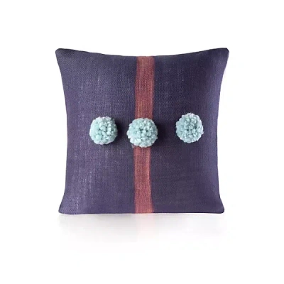 Shop Charlie Sprout Amafa Pillow In Blue