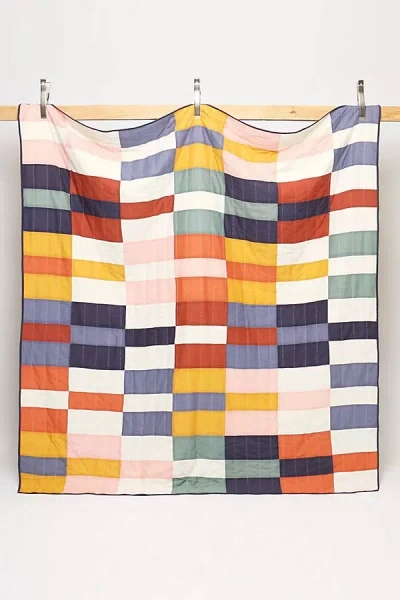 Shop Anchal Mutli-check Bedding In Multicolor