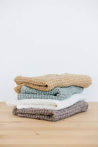 Shop Connected Goods Waffle Hand Towel In Mint