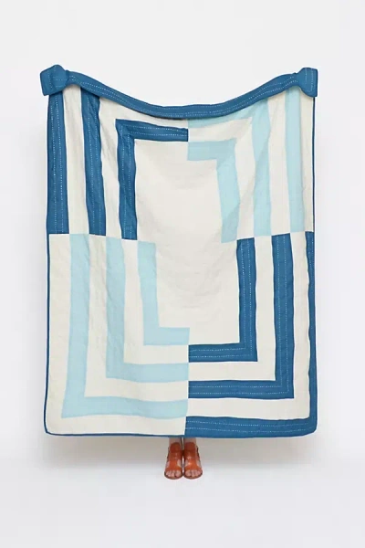 Shop Anchal Fracture Quilt Throw In Blue