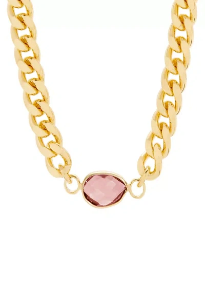 Shop Brook & York Channel Set Stone Necklace In Gold