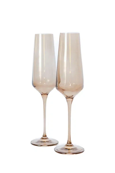 Shop Estelle Colored Glass Champagne Flute Set