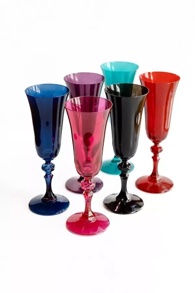 Shop Estelle Colored Glass Regal Flute Mixed Set