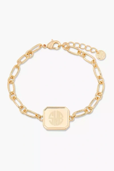 Shop Brook & York Custom Monogram Cushion Bracelet In Gold