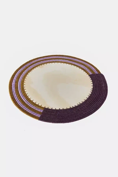 Shop Charlie Sprout Stripe Round Placemat In Pink
