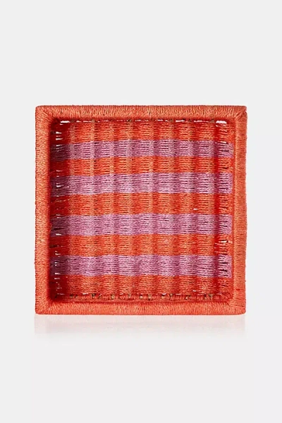 Shop Charlie Sprout Cabana Large Square Tray In Orange