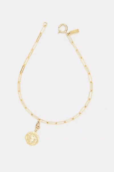 Shop Deux Lions Jewelry Medusa Charm On Cairo Link Bracelet In Gold