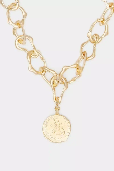 Shop Deux Lions Jewelry Terra Crafted Choker With Sophia Charm In Gold