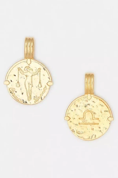 Shop Deux Lions Jewelry Gold Zodiac Necklace In White