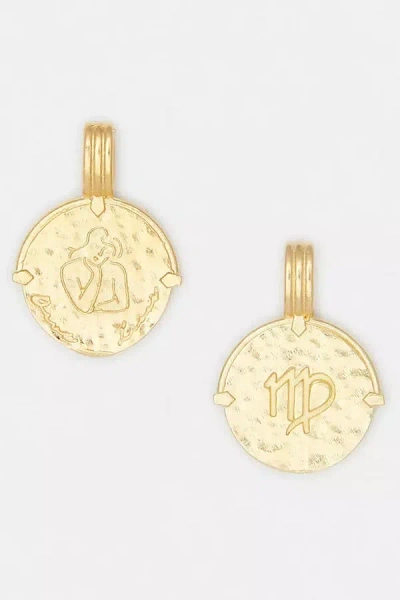 Shop Deux Lions Jewelry Gold Zodiac Necklace In Beige