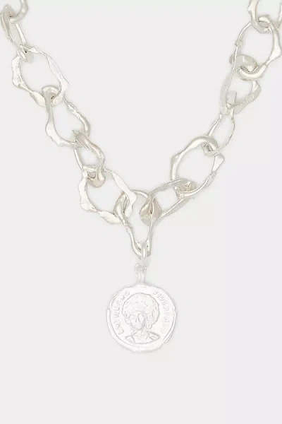 Shop Deux Lions Jewelry Terra Crafted Choker With Sophia Charm In Silver