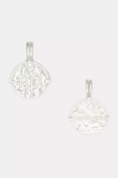 Shop Deux Lions Jewelry Sterling Silver Baby Zodiac Necklace In Beige