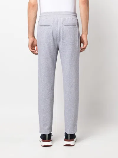 Shop Brunello Cucinelli Slim Track Pants Grey