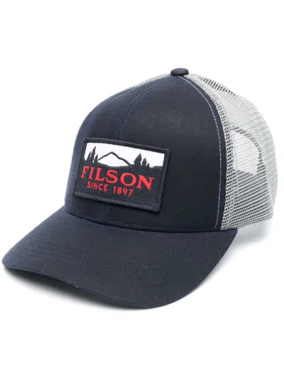Shop Filson Logo Baseball Cap In Blue