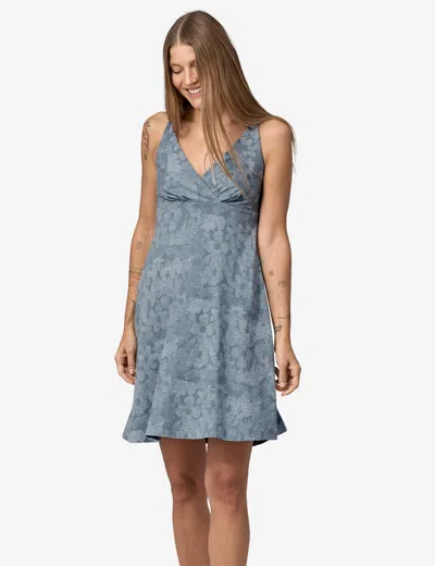 Shop Patagonia Women's Amber Dawn Channeling Spring Dress In Grey