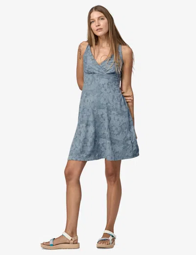 Shop Patagonia Women's Amber Dawn Channeling Spring Dress In Grey