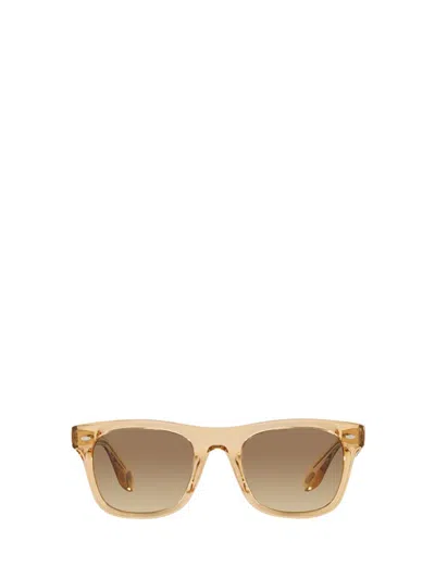 Shop Oliver Peoples Sunglasses In Champagne