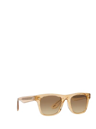 Shop Oliver Peoples Sunglasses In Champagne