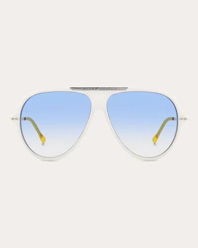 Shop Isabel Marant Women's Ivory Aviator Sunglasses In White