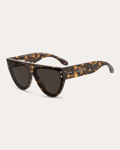 Shop Isabel Marant Women's Havana Square Flat-top Sunglasses In Brown
