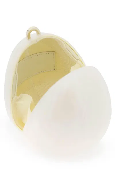 Shop Simone Rocha Mini Micro Egg Bag With Bell Charm In White