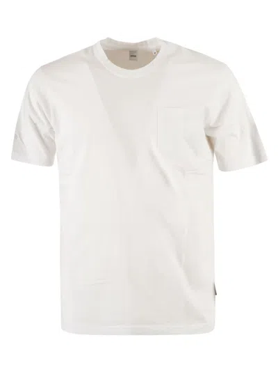 Shop Aspesi Regular Fit Patched Pocket T-shirt In White