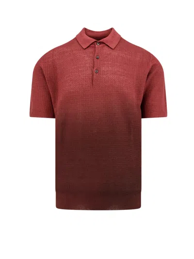 Shop Corneliani Polo Shirt In Red