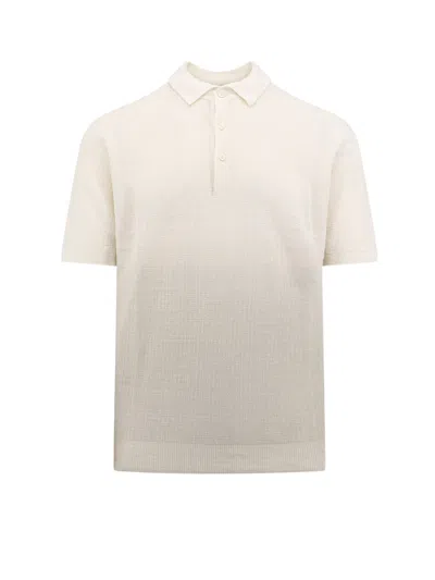 Shop Corneliani Polo Shirt In White