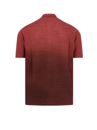 Shop Corneliani Polo Shirt In Red