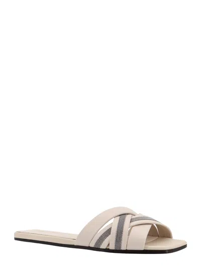 Shop Brunello Cucinelli Sandals In White