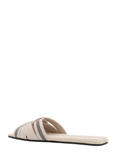 Shop Brunello Cucinelli Sandals In White