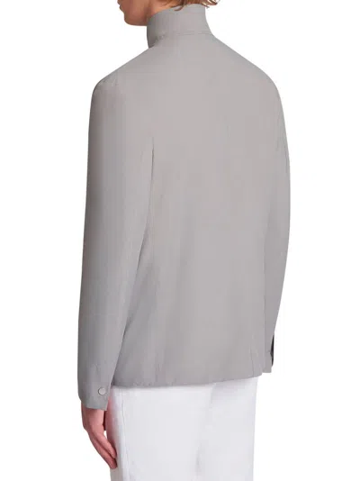 Shop Kiton Jacket Polyester In Grey