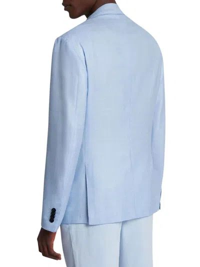Shop Kiton Jacket Cashmere In Sky Blue