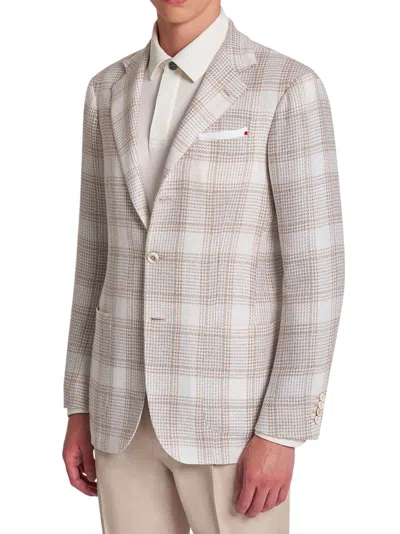 Shop Kiton Jacket Cashmere In Beige