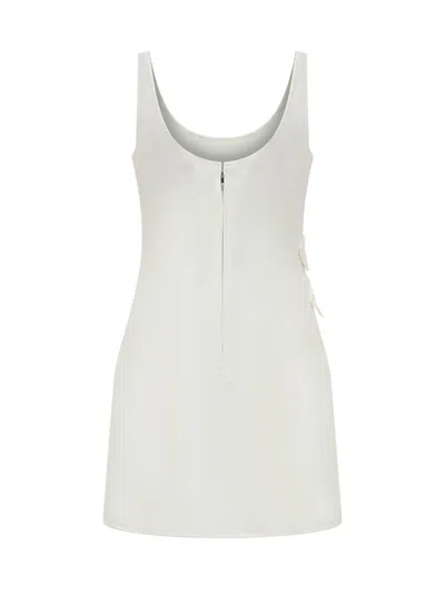 Shop Versace Mini Dress With Pockets In Bianco