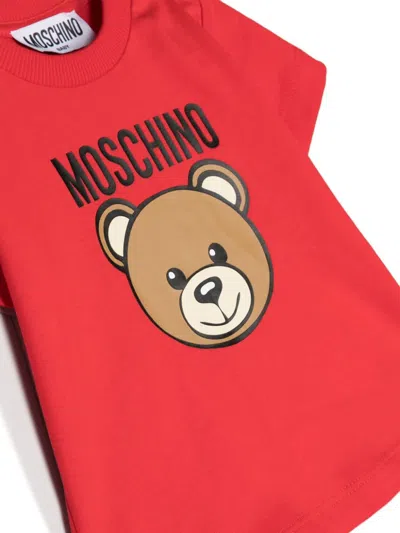 Shop Moschino T-shirt Teddy Bear In Red