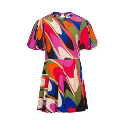 Shop Pucci Abito Con Stampa Iride In Multicolor