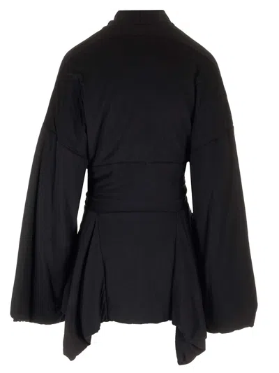 Shop Rick Owens Black Viscose Kimono