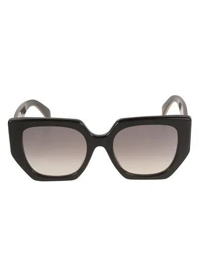 Shop Celine Wayfarer 6 Side Sunglasses In Black