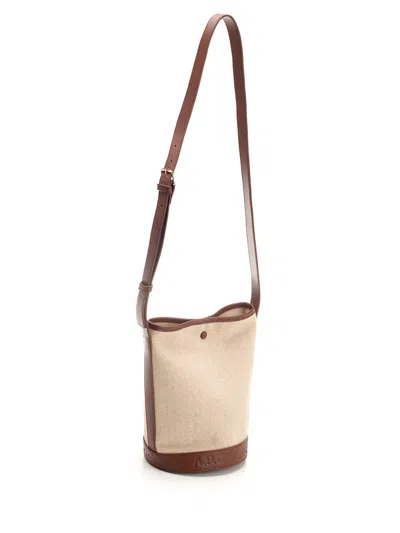 Shop Apc Helene Bucket Bag In Brown