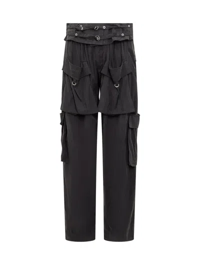 Shop Isabel Marant Hadja-gd Trousers In Faded Black