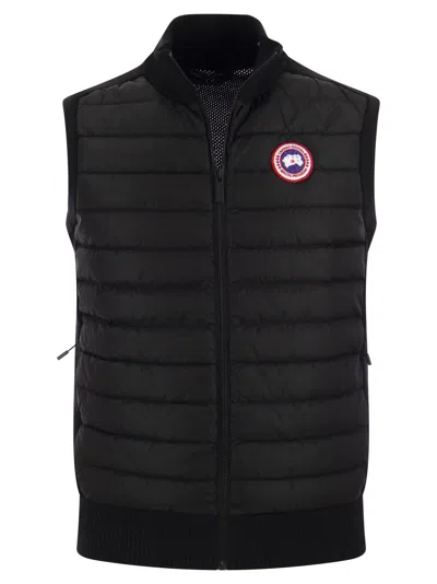 Shop Canada Goose Hybridge Knit Vest In Black