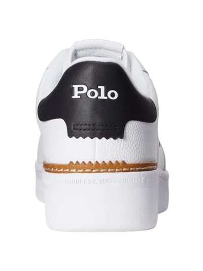 Shop Polo Ralph Lauren Logo Printed Low-top Sneakers