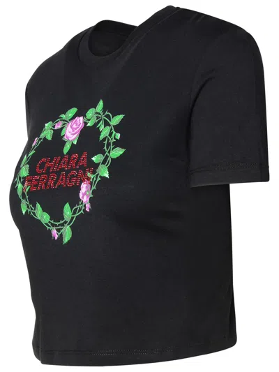 Shop Chiara Ferragni Black Cotton T-shirt