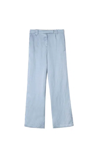 Shop Alysi Pants In Light Blue