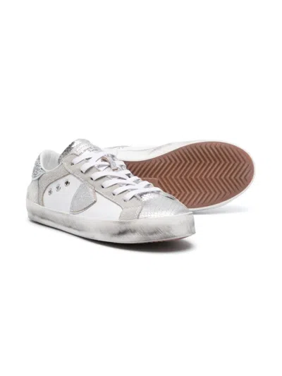 Shop Philippe Model Sneakers Paris Con Inserti A Contrasto In White
